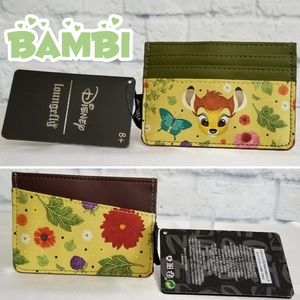 Loungefly Bambi Floral Butterfly Cardholder Disney Wallet Case New